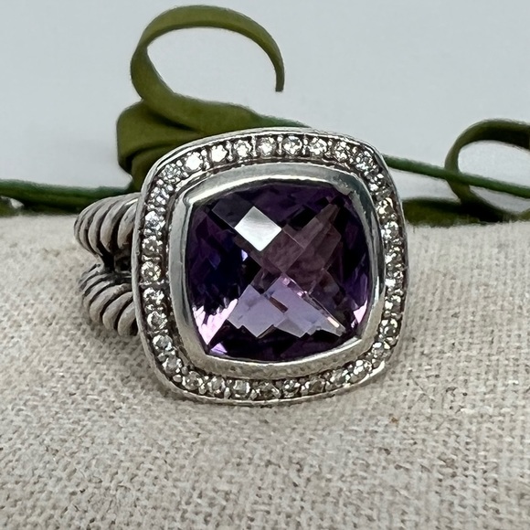 David Yurman Jewelry - David Yurman Amethyst Diamond Albion Ring .925